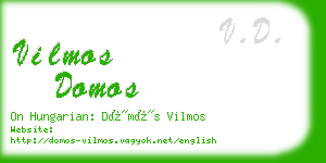 vilmos domos business card